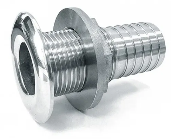 фото Дренажный стакан под шланг 30 мм , резьба 1 дюйм, нержавеющая сталь