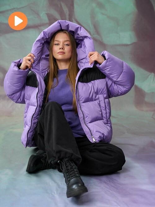 Куртка  YOUZ, размер 44, фиолетовый