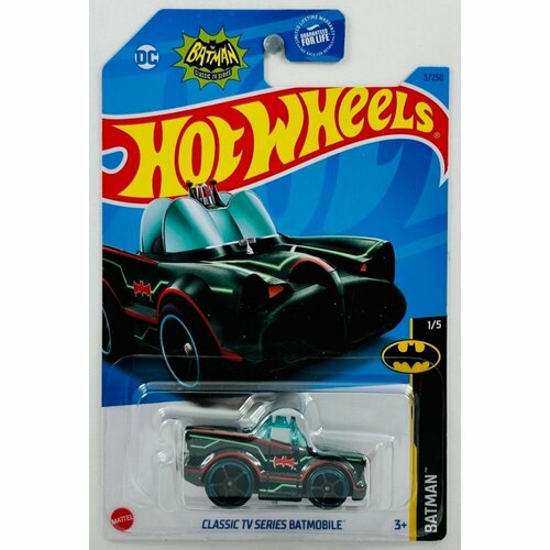 Машинка Hot Wheels коллекционная CLASSIC TV SERIES BATMOBILE темно зеленый HKJ72 машинка детская hot wheels игрушка коллекционная 1 64 classic tv series batmobile