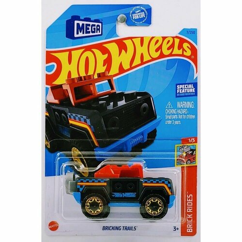 Машинка Hot Wheels коллекционная BRICKING TRAILS черный HKJ85 машинка детская hot wheels коллекционная bricking trails