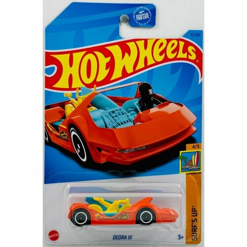 Машинка Hot Wheels коллекционная DEORA 3 оранжевый HKK81 набор машинок mattel hot wheels трейлер с машинкой 3 mattel [bdw51 3]