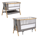 Кровать-трансформер приставная Tutti Bambini CoZee XL 120*60 см Oak/Charcoal 211209/3590 - изображение