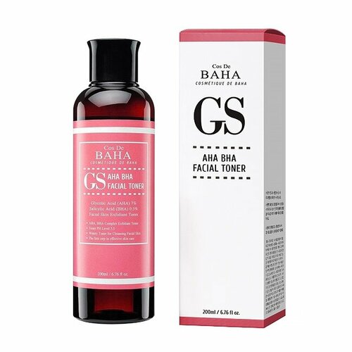 Тонер-эксфолиант с кислотами для проблемной кожи Cos De BAHA GS AHA BHA Facial Toner