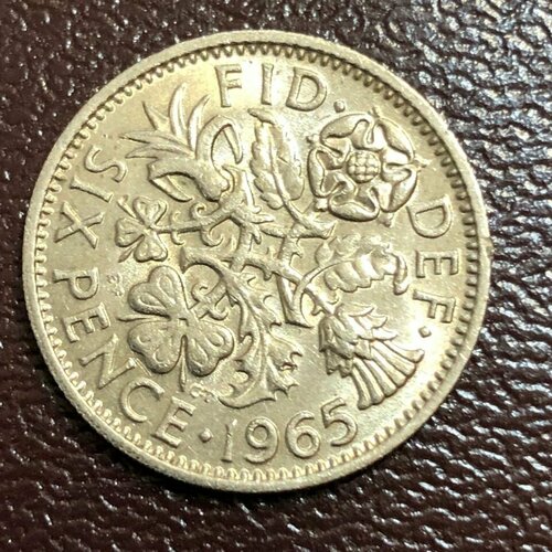 Монета Великобритания 6 Пенсов 1965 год Елизавета II # 4-4 клуб нумизмат монета 50 пенсов фолклендских островов 1982 года серебро елизавета ii