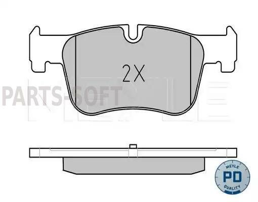 MEYLE 0252550618/PD Колодки торм. пер. (WVA 25506 18.2mm) /PLATINUM PAD/