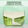 Диспенсер для круп кухонный, для сыпучих продуктов с дозатором, круглый контейнер для хранения круп