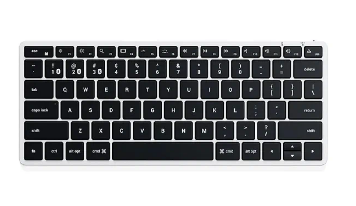 Беспроводная клавиатура Satechi Slim X1 Bluetooth Keyboard-RU. Раскладка - Русская. Цвет: серебристы