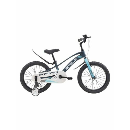 Велосипед детский Stels 18 Storm KR Z010 2023 года темно-синий зеленый 15068₽