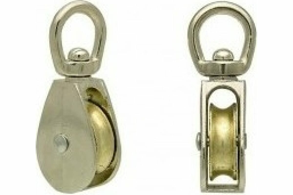 фото Bohrer Блок одинарный металл. никель 1-1/2 40мм под трос 9 мм 1 шт BOM-1-1/2