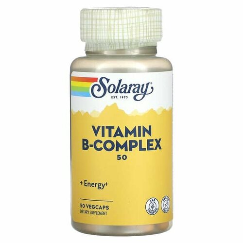 Solaray, Комплекс витаминов группы B, 50 мг, 50 вегетарианских капсул