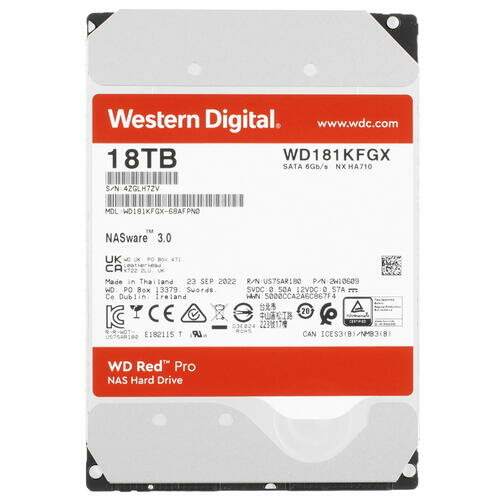 Жесткий диск WD Red Pro , 18ТБ, HDD, SATA III, 3.5" - фото №12