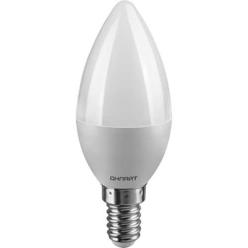 Лампа светодиодная 71 629 OLL-C37-6-230-4K-E14-FR 6Вт свеча 4000К нейтр. бел. E14 470лм 176-264В онлайт 71629(5 штук.)