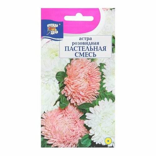 Семена цветов Астра розовидная пастельная, Смесь, 0,2 г ( 1 упаковка )