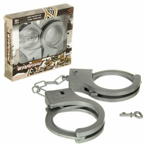 Игровой набор полицейского, Veld Co металллические наручники с замком furry beginner s handcuffs white