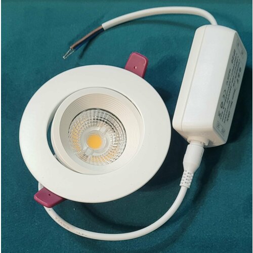 Встраиваемый поворотный светильник Q5X 7W с теплым белым светом белый 1890₽