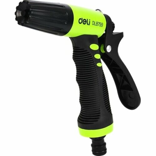 Пистолет-распылитель поливочный Deli DL8759 3 режима распыления фиксатор курка прорезиненная рукоять пластиковый корпус 646₽