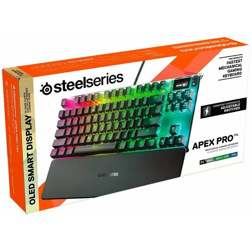 Игровая клавиатура SteelSeries Apex Pro TKL чёрная 37777₽