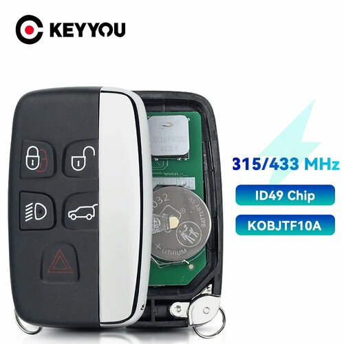 KEYYOU 315/434 МГц Автомобильный Дистанционный ключ для Land Rover Discovery 4 Freelander Range Sport Evoque Smart Fob 2012-2017 FCCID kобъект10 A, 433Mhz