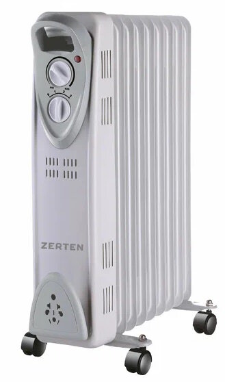 Масляный радиатор электрический Zerten MRS-20  2000 Вт  белый