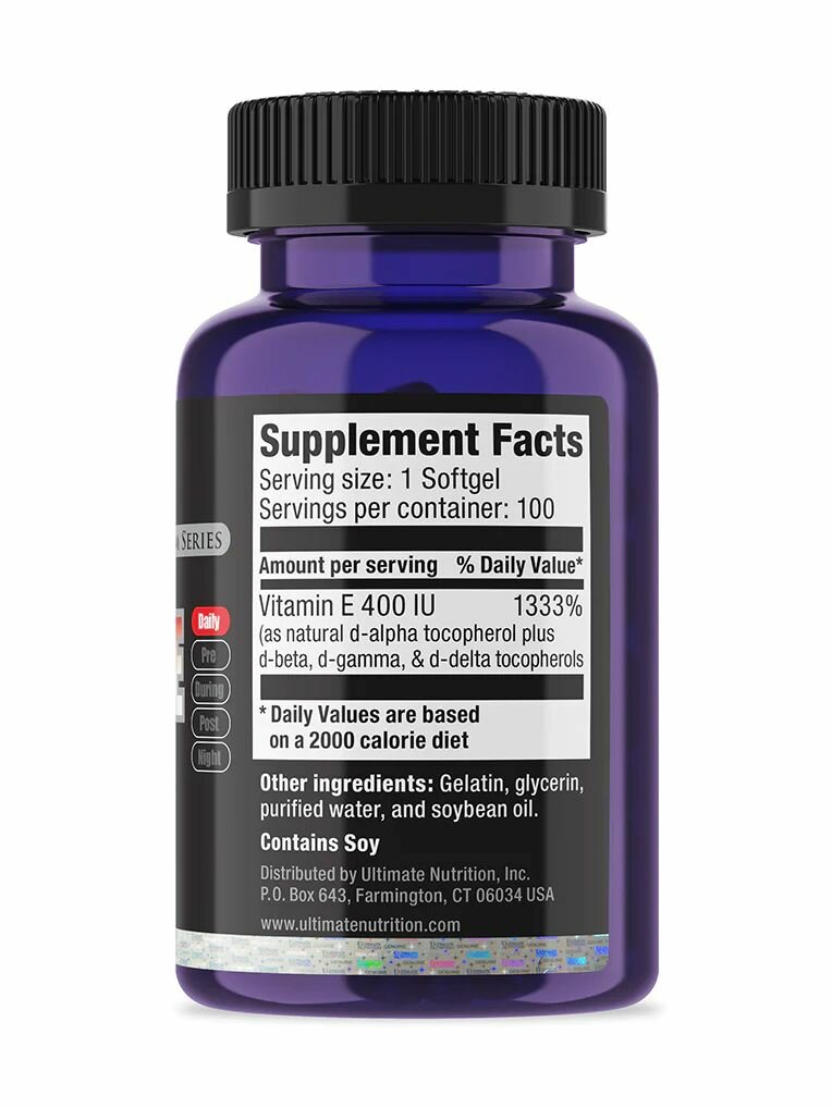 Изображение Витамин Е Ultimate Nutrition Vitamin E 400 IU 100 капсул