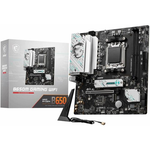 Материнская плата MSI B650M GAMING WIFI SocketAM5 AMD B650 2xDDR5 mATX AC`97 8ch (7.1) 2.5Gg RAID+VGA