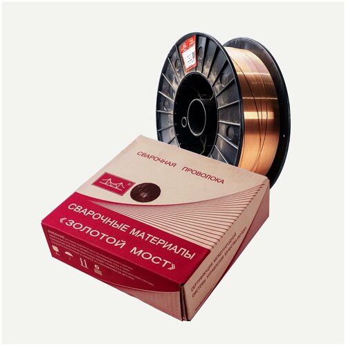Проволока омедненная Золотой Мост ER-70S СВ08Г2С д 12 мм 15 кг 3397₽