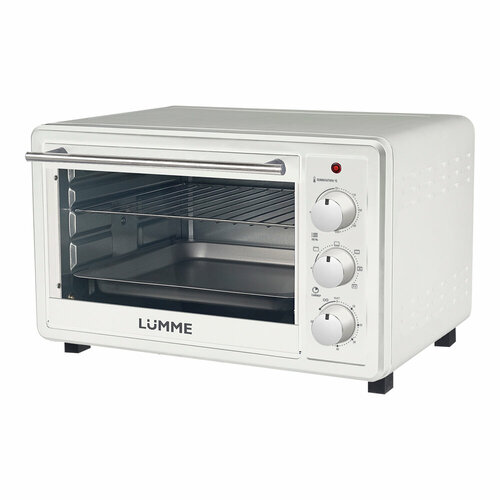 Духовка духовой шкаф мини-печь LUMME LU-EO1715C 30 литров конвекция вертел гриль белый жемчуг 6425₽