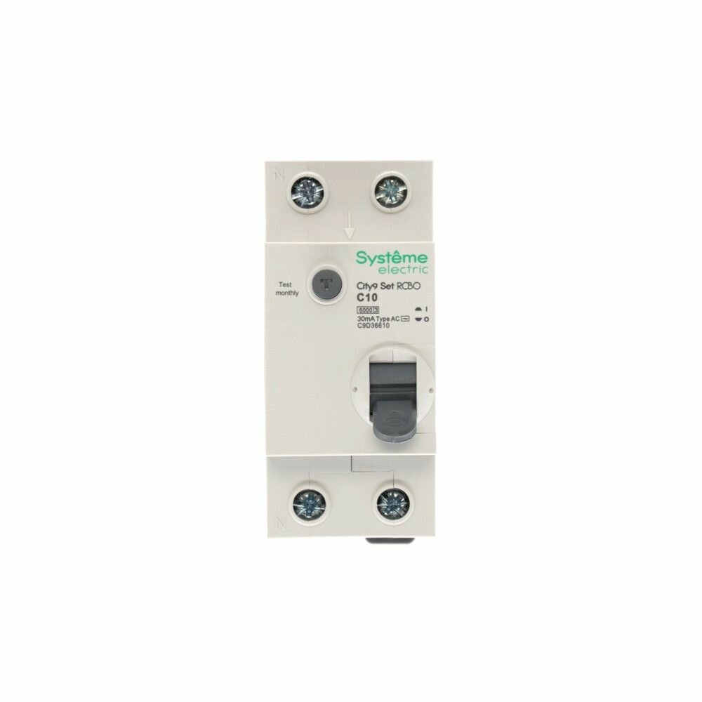 Выключатель АДТа City9 Set (АВДТ) 1P+N C 10А 6кА 30мА Тип-AС 230В SE C9D36610