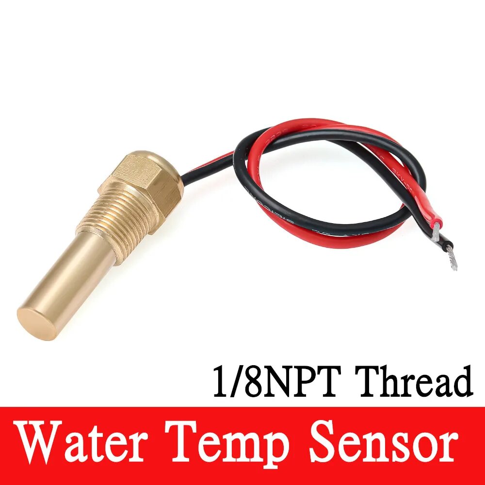 Датчик температуры воды с резьбой 1/8NPT для автомобиля, лодки, судовой сигнализации, Отправитель 310-22 Ом, подходит для датчика температуры воды, Болотный