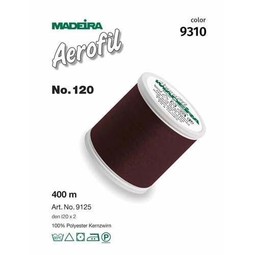 фото Универсальные швейные нитки aerofil № 120, 400 м madeira