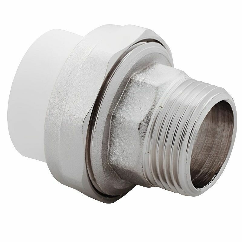 Американка 75-2 1/2", RTP, пайка-резьба наружная, полипропилен, белый