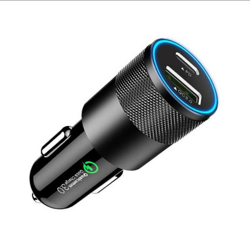 Автомобильное зарядное устройство "Super Fast Charging Head Alloy Safety Hammer", PD20W, чёрное