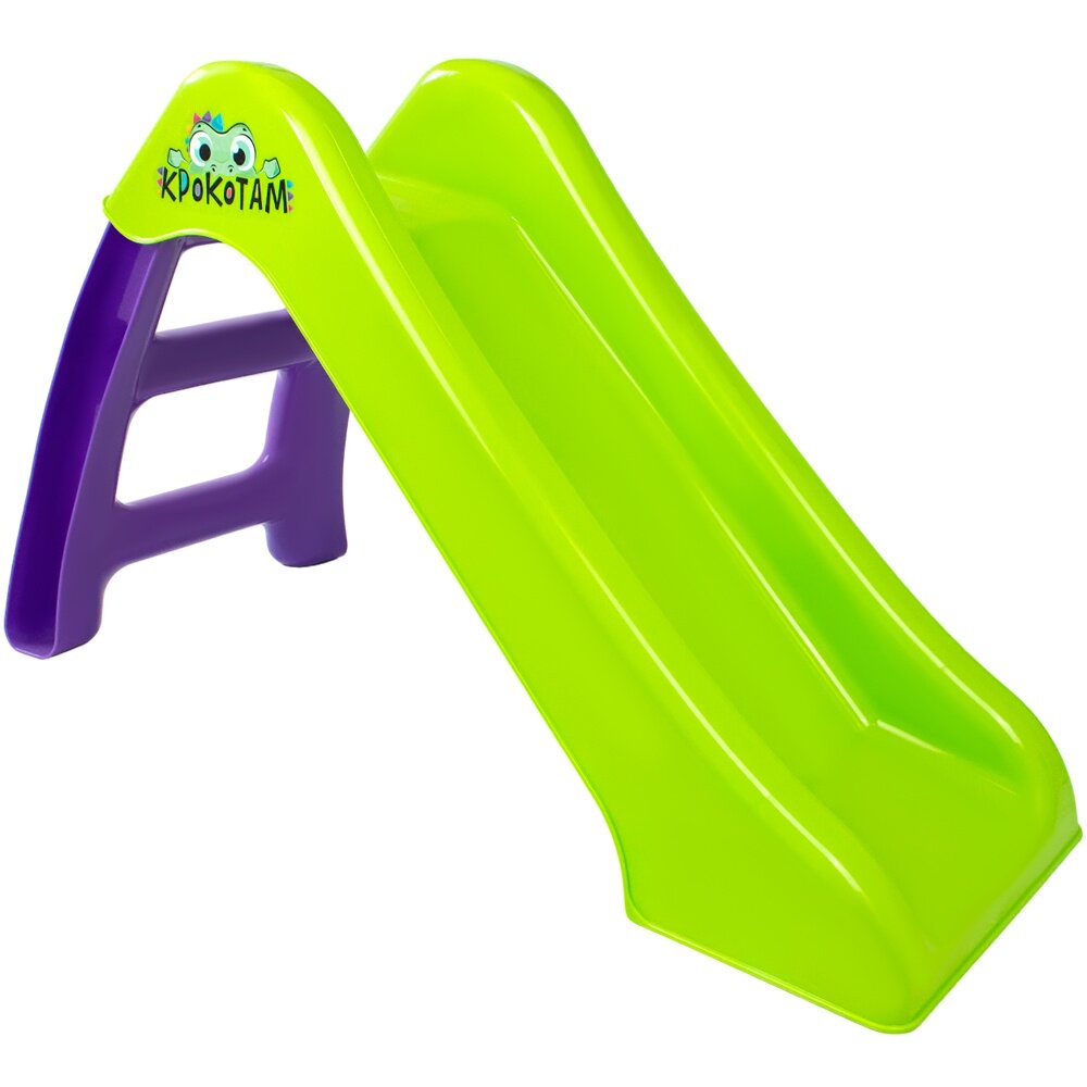 Детская горка Крокотам зелено-фиолетовая, пластик, 70 см (Г402613)