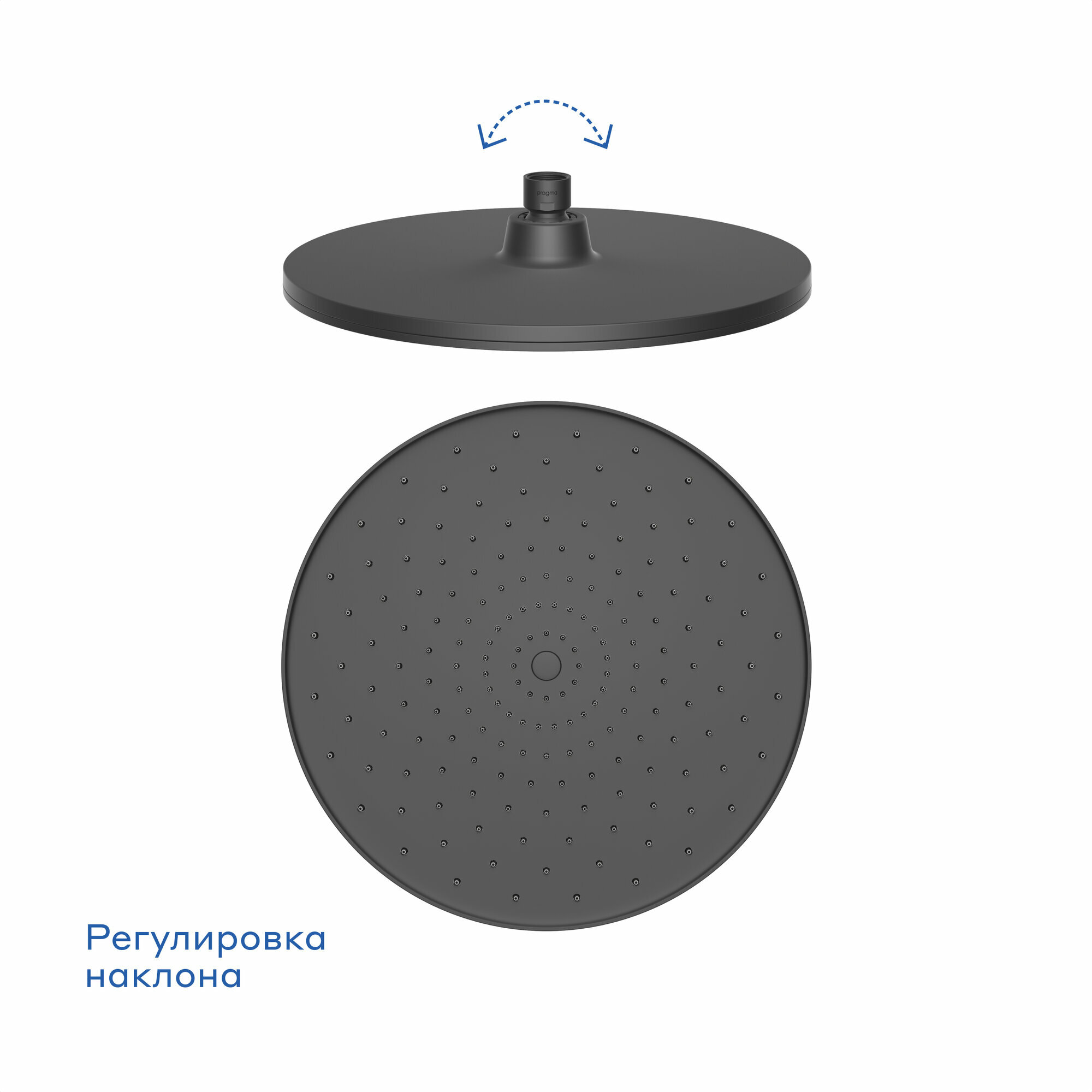 Верхний душ Pragma, коллекция Teiden, матовый черный, TDN2. BBLT.028 — фото 1