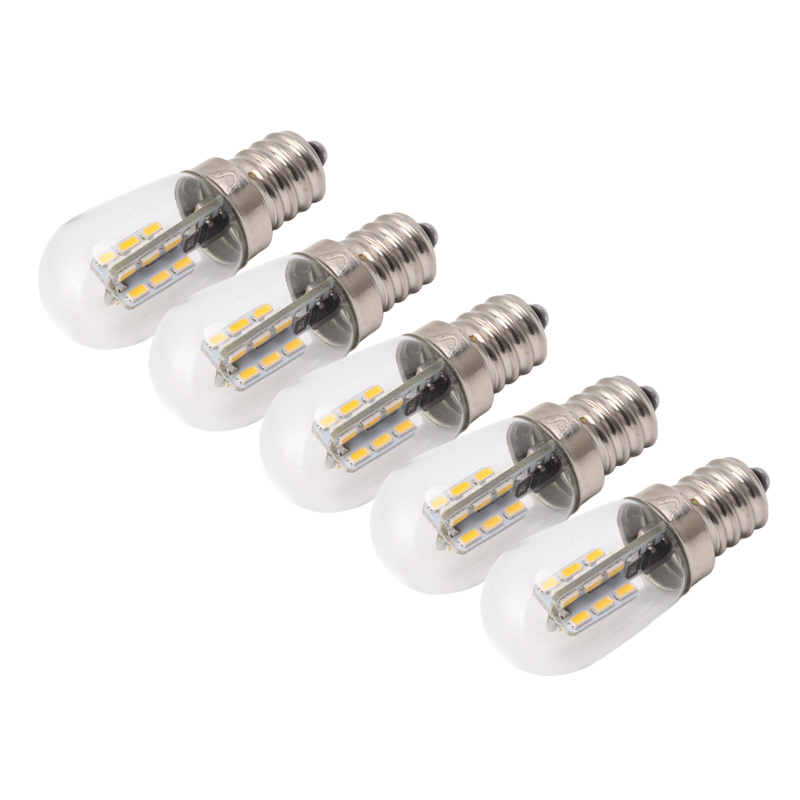 5шт Лампочка E12 LED для холодильника с 24 светодиодами, высокая яркость и долговечность