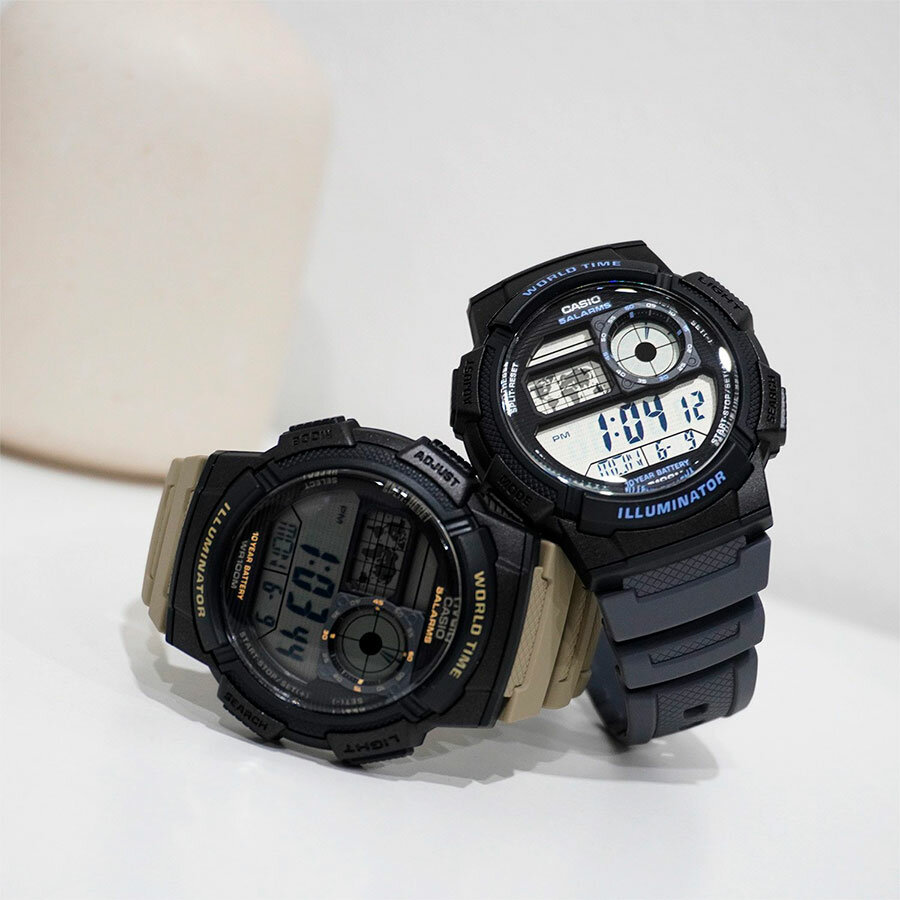 Наручные часы CASIO, серый, черный — фото 1