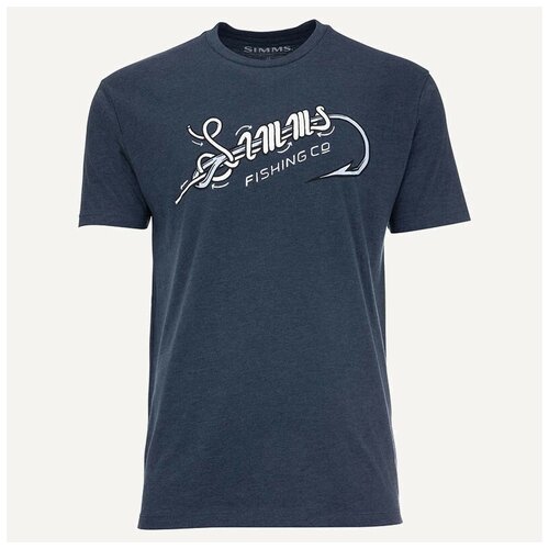 фото Simms футболка special knot t-shirt navy heather, мужской, l активный отдых