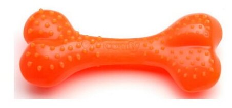 Игрушка для собак COMFY by AQUAEL MINT Косточка с ароматом мяты, 8.5 см, оранжевая - фотография № 5