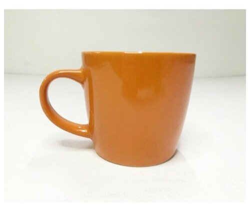 PRO COLORE Кружка для чая керамическая глянцевая Smile 330мл , Оранжевый