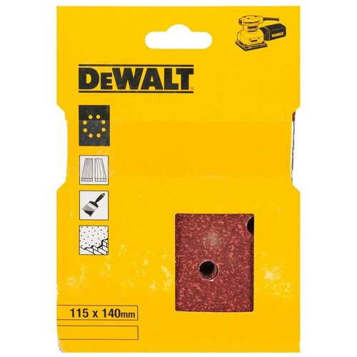 Лист шлифовальный перфорированный (25 шт; 115х140 мм; 100G) DEWALT DT3014