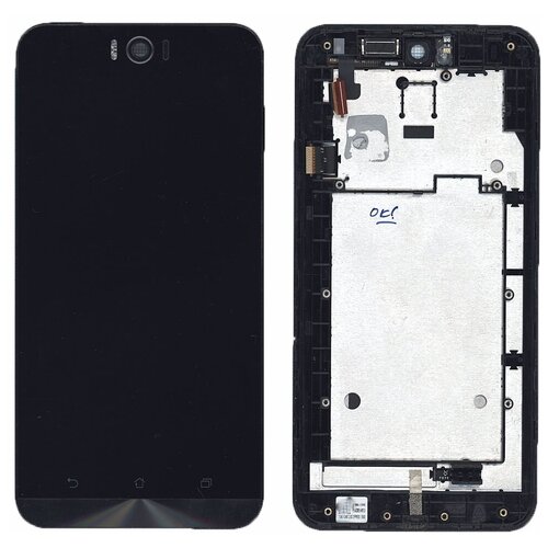 Модуль (матрица + тачскрин) для Asus ZenFone Selfie ZD551KL черный с рамкой