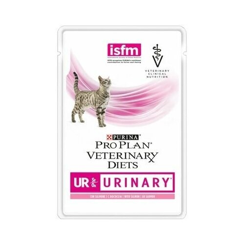 ProPlan UR Urinary для кошек при болезнях нижних отделов мочевыводящих путей кусочки в соусе с лососем 0,085 кг
