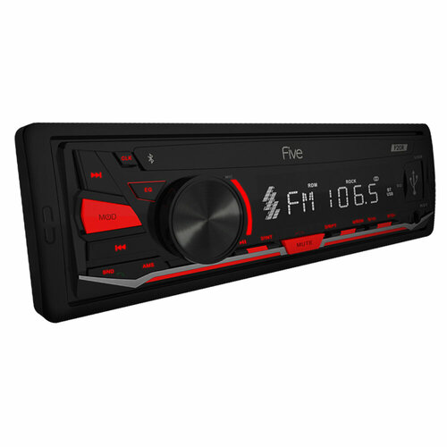 Ресивер-USB FIVE F20R (1din/красная/Bluetooth/USB/AUX/SD/FM/4*50)