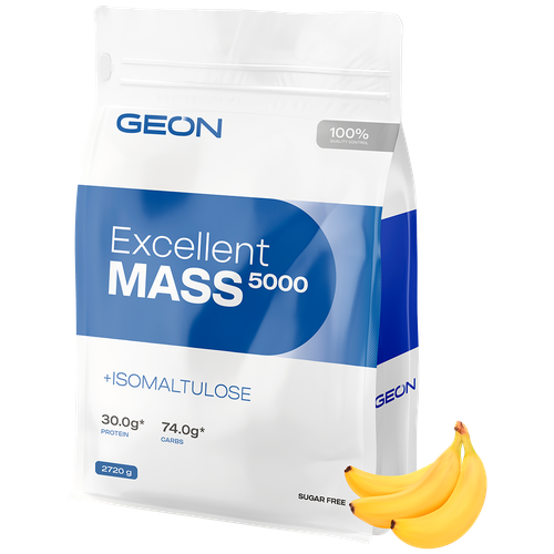 Гейнер GEON Excellent Mass 5000, 2720 г, тропик-банан