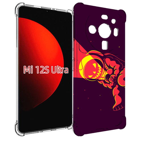 Чехол MyPads космонавт-в-хеллуин для Xiaomi 12S Ultra задняя-панель-накладка-бампер