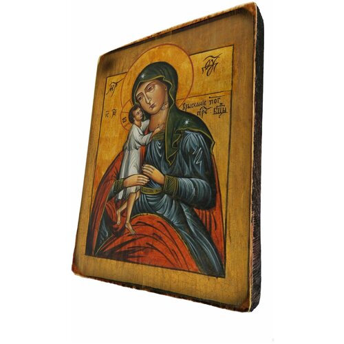 Освященная икона на дереве ручной работы - Божья Матерь Взыскание погибших, арт И028-1, 15х20х1,8 см