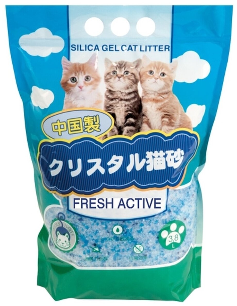 Наполнитель для кошачьего туалета HAKASE AREKKUSU силикагель 38 л FRESH ACTIVE