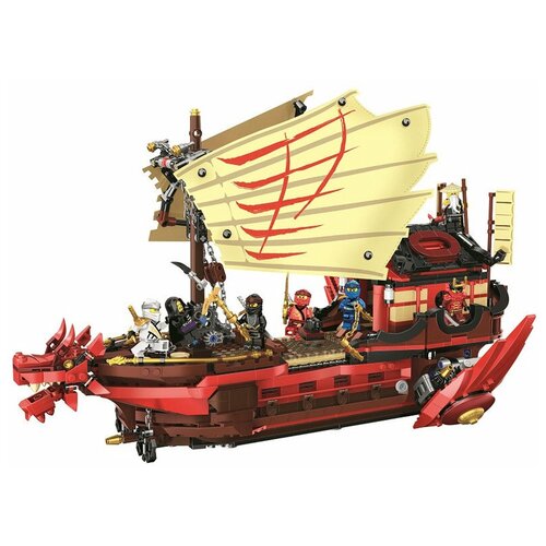 конструктор lego the ninjago movie 70618 летающий корабль мастера ву 2295 дет Конструктор LARI Летающий корабль Мастера Ву 11558