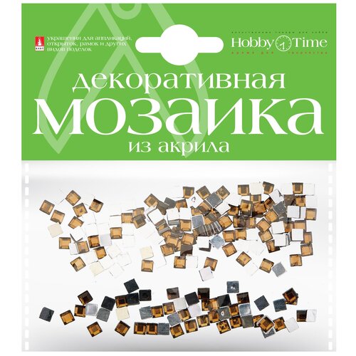 Мозаика декоративная из акрила 4Х4 ММ,200 ШТ, коричневый мозаика декоративная из керамики 8х8 мм 100 шт зеленый арт 2 332 04