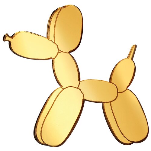 Брошь MONOLAMA Собака из воздушных шариков, золотой, желтый